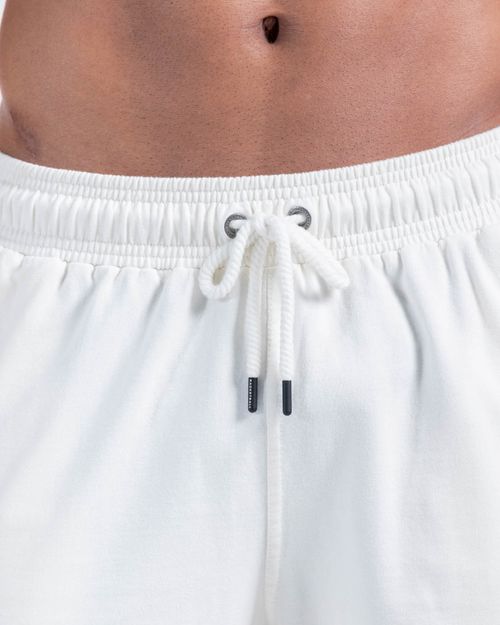 Pantaloneta Jogger,  Color Marfil Para Hombre