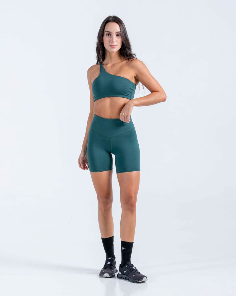 Short-Con-Pretina-Control-De-Abdomen--Color-Verde-Botella--Para-Mujer--