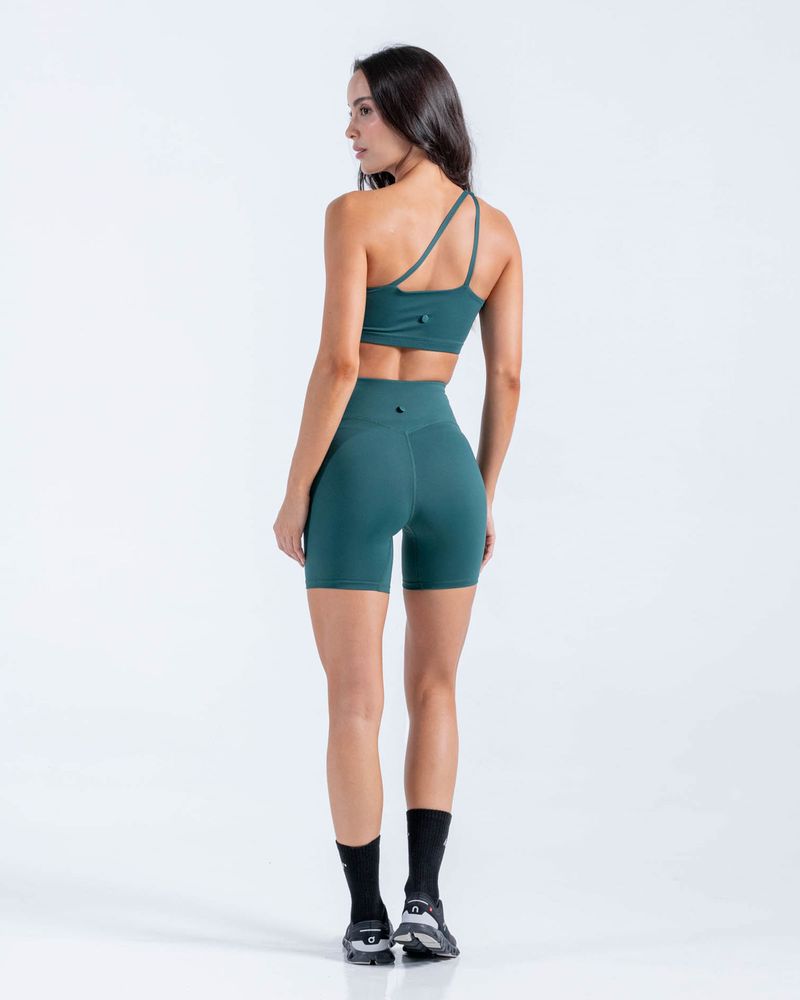 Short-Con-Pretina-Control-De-Abdomen--Color-Verde-Botella--Para-Mujer--