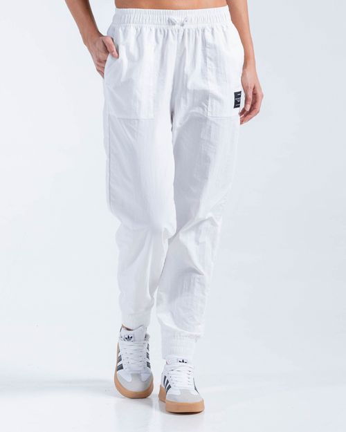 Jogger Tiro Alto Con Bota Ajustable,  Color Blanco Para Mujer
