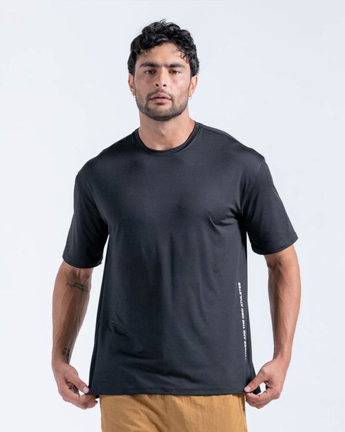 Camiseta Oversize Estampada,  Color Negro  Para Hombre