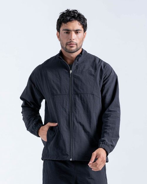 Chaqueta De Bloques,  Color Negro  Para Hombre