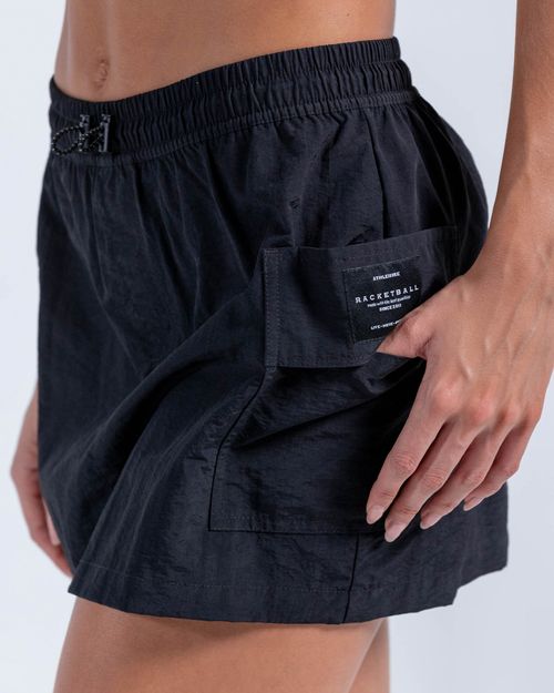 Falda Cargo,  Color Negro  Para Mujer