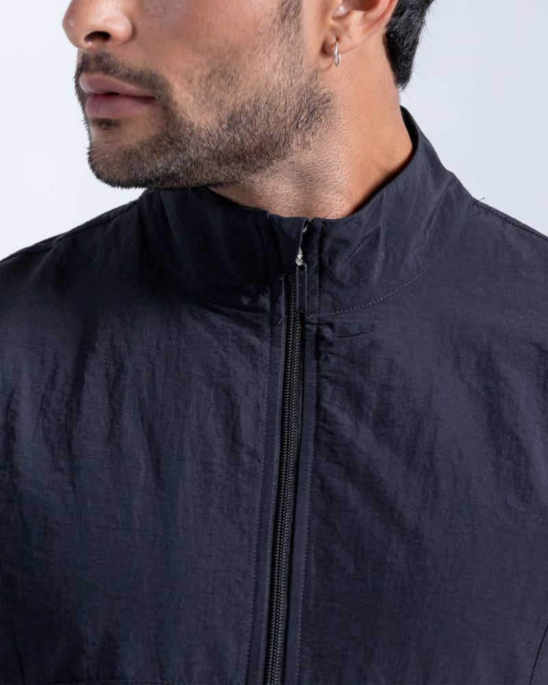Chaqueta-De-Bloques--Color-Negro--Para-Hombre