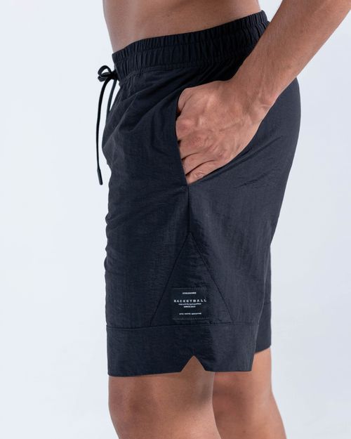Pantaloneta De Bloques,  Color Negro  Para Hombre