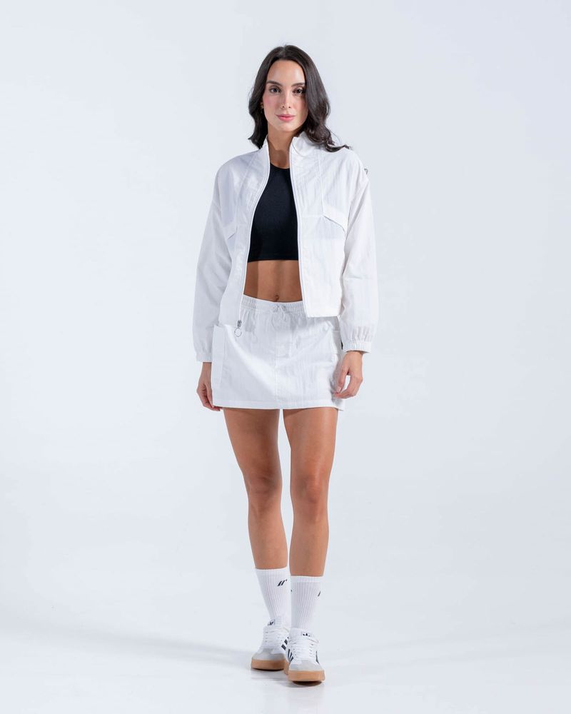 Falda Cargo,  Color Blanco Para Mujer