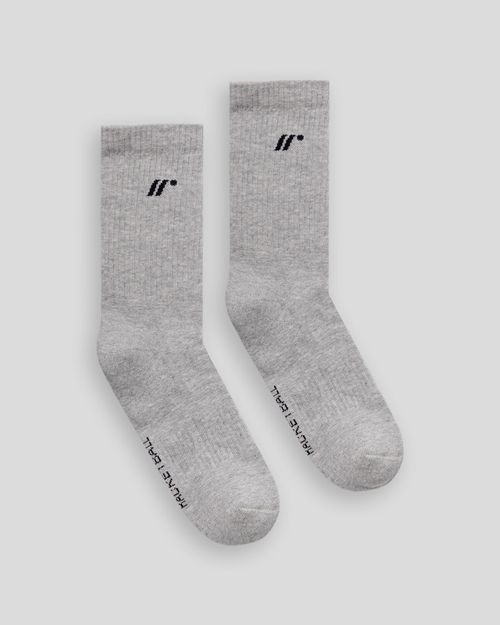 Media Larga,  Color Jaspe/Negro  Para Unisex