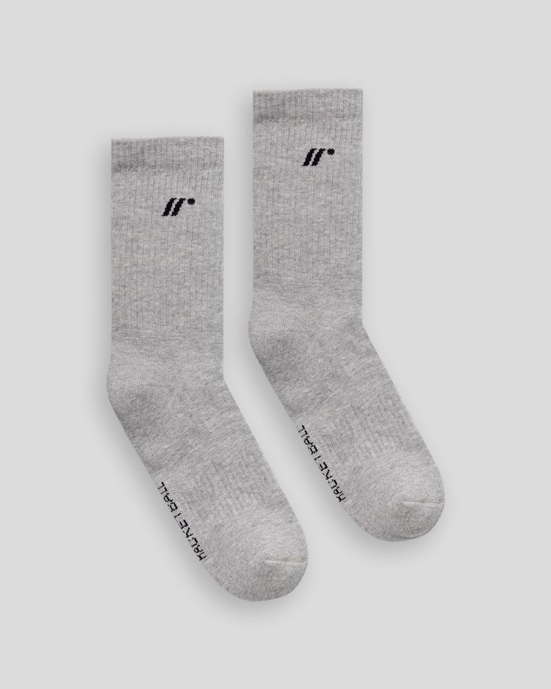 Media-Larga--Color-Jaspe-Negro--Para-Unisex--