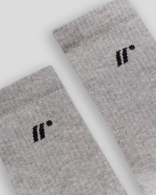 Media Larga,  Color Jaspe/Negro  Para Unisex