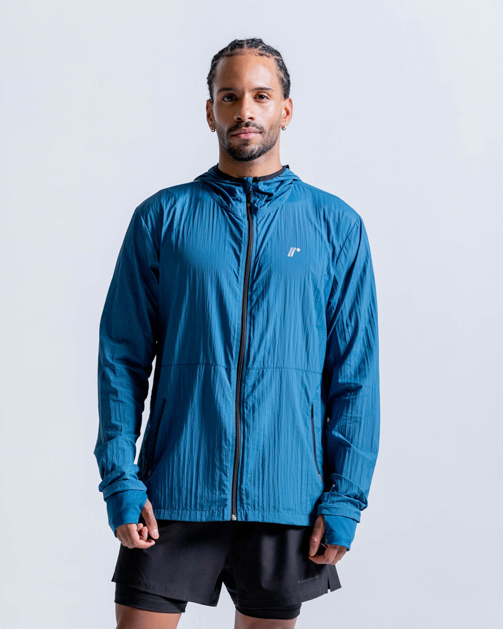 Chaqueta Vento Rompeviento Ultra Liviana,  Color Petroleo Para Hombre