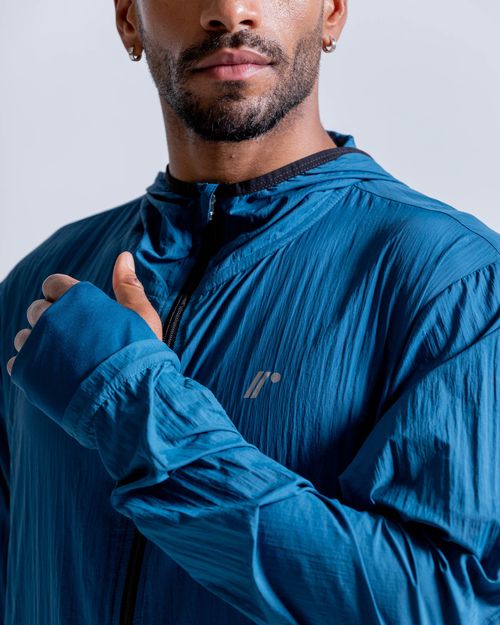 Chaqueta Vento Rompeviento Ultra Liviana,  Color Petroleo Para Hombre