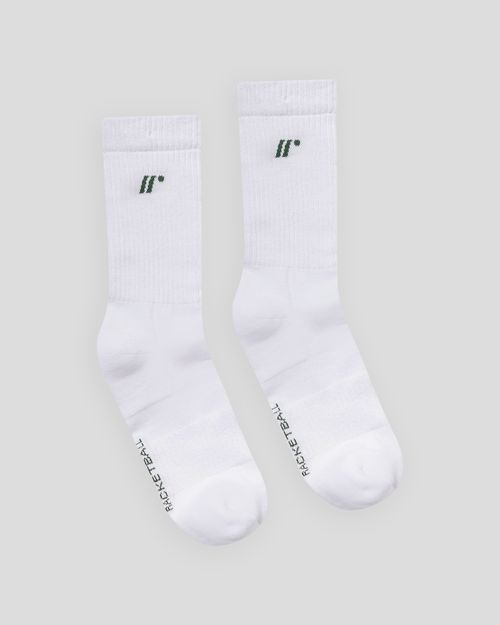 Media Larga,  Color Blanco/Verde Para Unisex