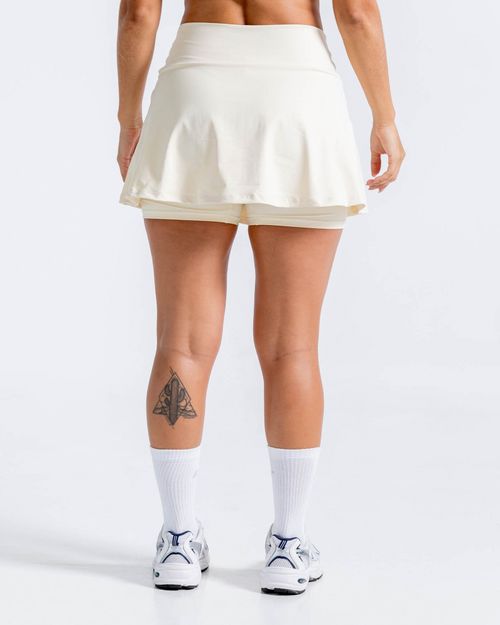 Falda Deportiva,  Color Marfil Para Mujer