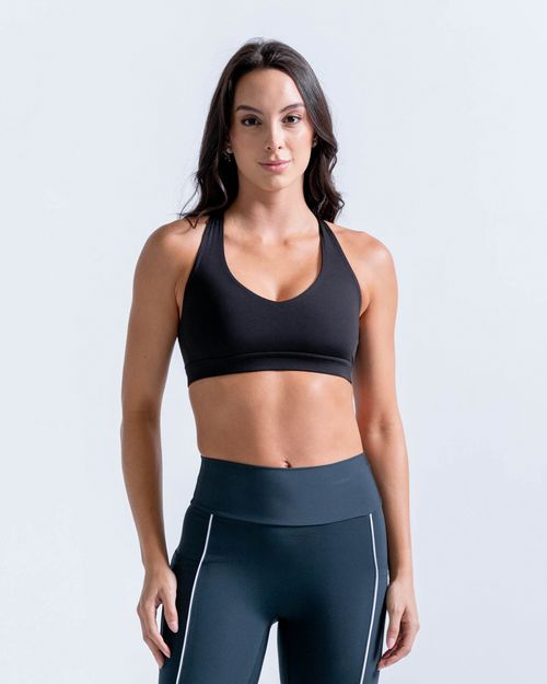 Top Con Tirantes Cruzados En Espalda,  Color Negro  Para Mujer