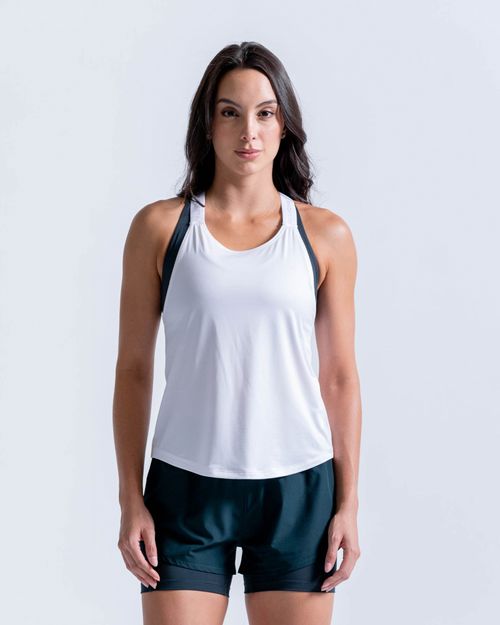 Esqueleto En Malla Con Tirantes Elástico,  Color Blanco Para Mujer