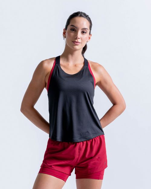 Esqueleto En Malla Con Tirantes Elástico,  Color Negro  Para Mujer