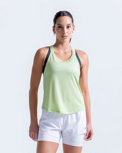 Esqueleto En Malla Con Tirantes Elástico,  Color Verde Lima Para Mujer