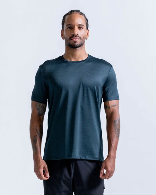 Camiseta En Malla Con Estampado,  Color Verde Oscuro Para Hombre