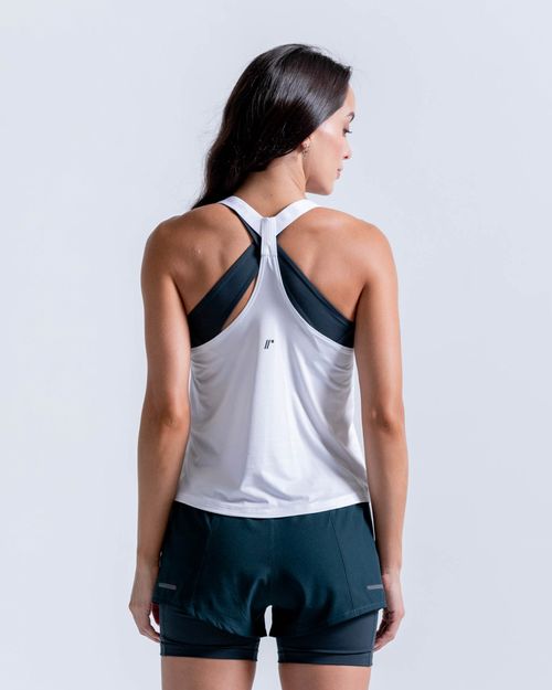 Esqueleto En Malla Con Tirantes Elástico,  Color Blanco Para Mujer