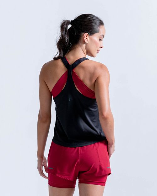 Esqueleto En Malla Con Tirantes Elástico,  Color Negro  Para Mujer