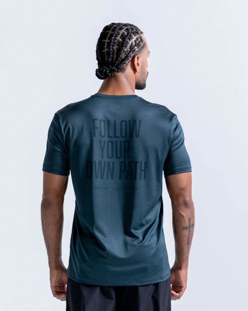 Camiseta En Malla Con Estampado,  Color Verde Oscuro Para Hombre