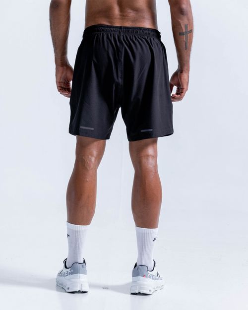 Pantaloneta Tela Transpirable Con Licra,  Color Negro  Para Hombre