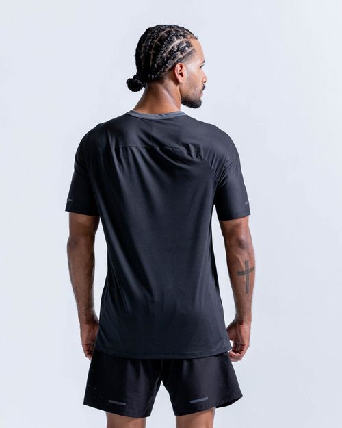 Camiseta Deportiva Con Aberturas,  Color Negro  Para Hombre