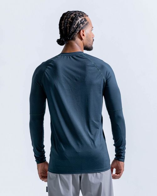 Camibuzo Ajustado Con Bloques En Malla,  Color Verde Oscuro Para Hombre