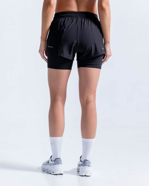 Short Running Con Licra Interna,  Color Negro  Para Mujer