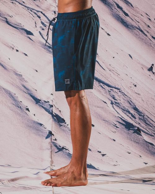 Pantaloneta De Playa,  Color Petroleo Para Hombre