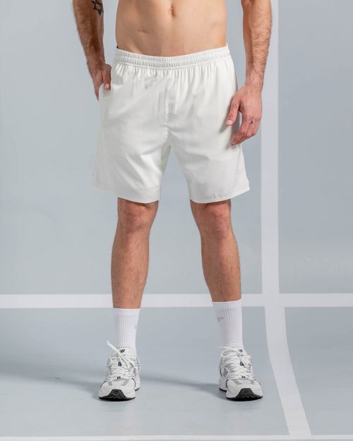 Pantaloneta Con Aberturas Laterales,  Color Marfil Para Hombre