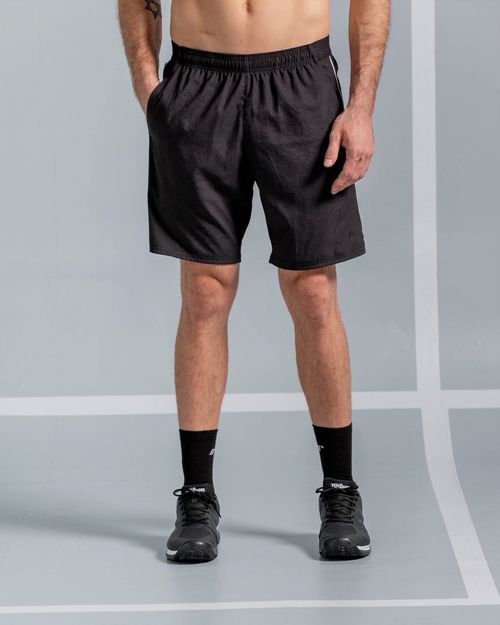 Pantaloneta Con Detalles En Contraste,  Color Negro  Para Hombre
