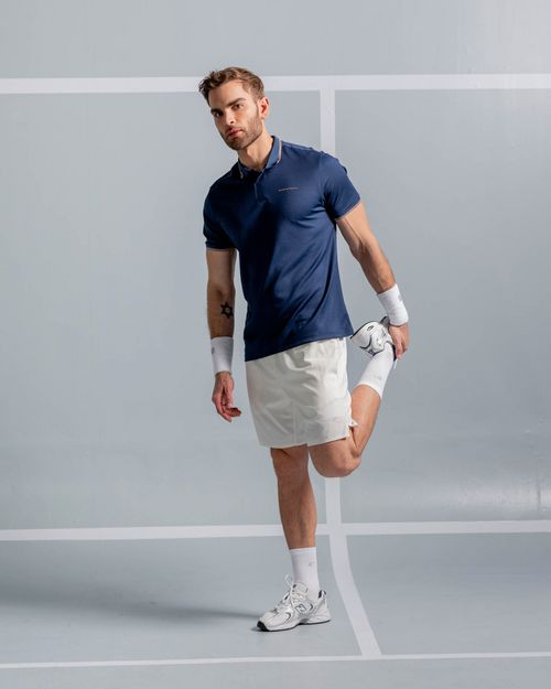 Camiseta Tipo Polo Detalles Contraste,  Color Azul Oscuro  Para Hombre