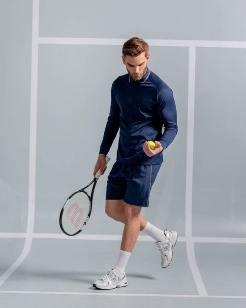 Camibuzo Tipo Polo Detalles En Contraste,  Color Azul Oscuro  Para Hombre