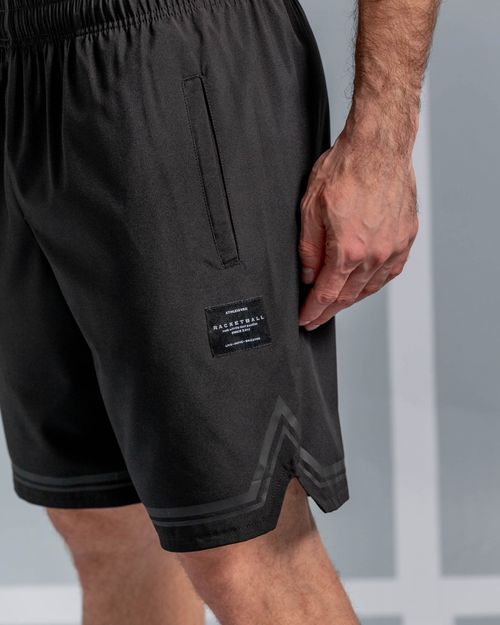 Pantaloneta Con Aberturas Laterales,  Color Negro  Para Hombre