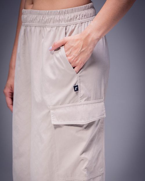 Pantalón Cargo Wide leg, Color Café Claro Para Mujer