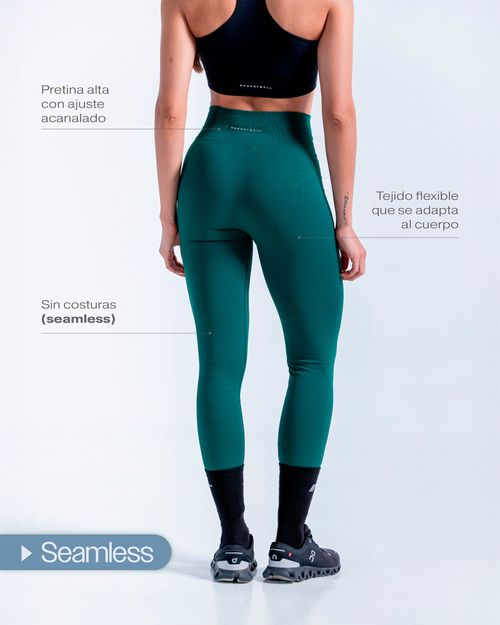Licra Larga Sin Costura,  Color VERDE OSCURO Para Mujer