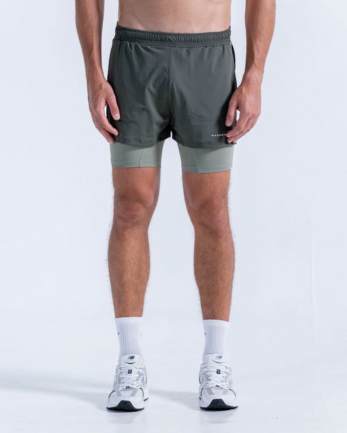 Short Running con Licra Interna,  Color VERDE  Para Hombre