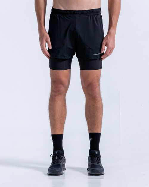Short Running con Licra Interna,  Color NEGRO  Para Hombre