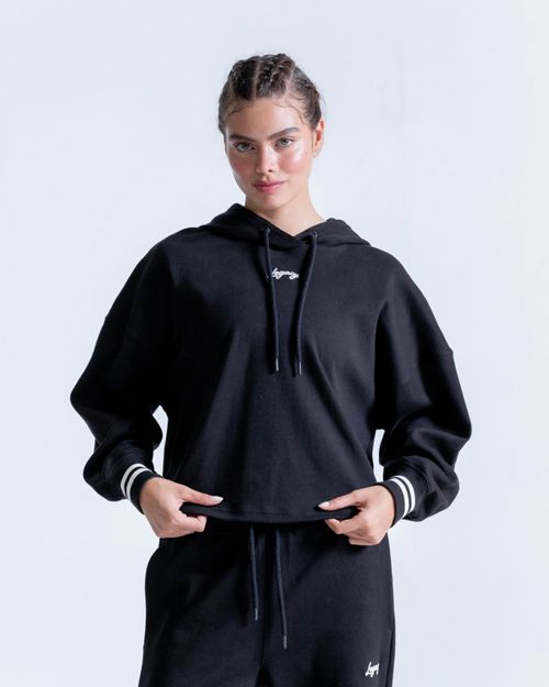 Buzo Corto Oversize,  Color NEGRO  Para Mujer