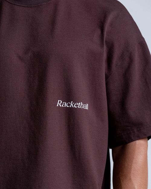 Camiseta Oversized Con Estampado,  Color Cafe Oscuro  Para Hombre