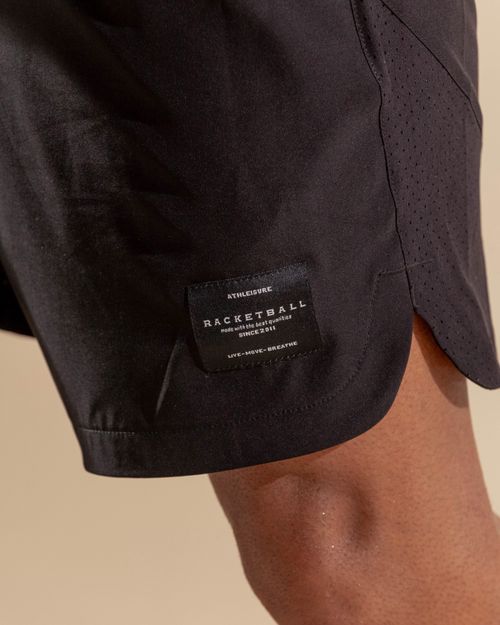 Pantaloneta Deportiva Corte Posterior,  Color NEGRO  Para Hombre