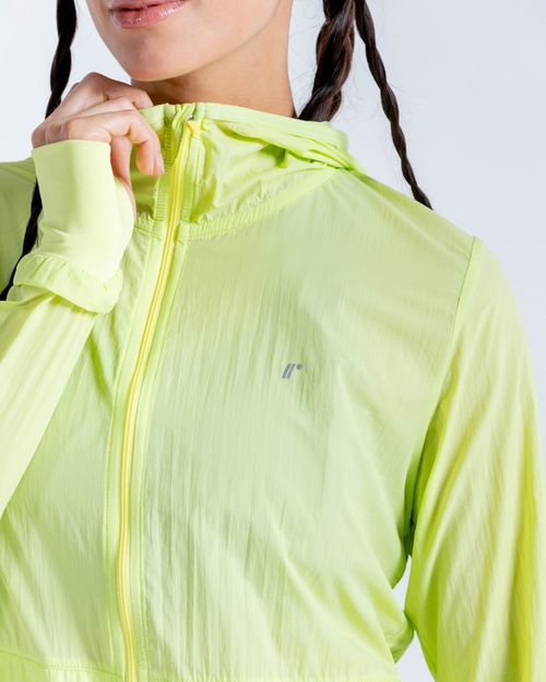 Chaqueta Brisa Rompeviento Ultra Liviana,  Color VERDE LIMA Para Mujer