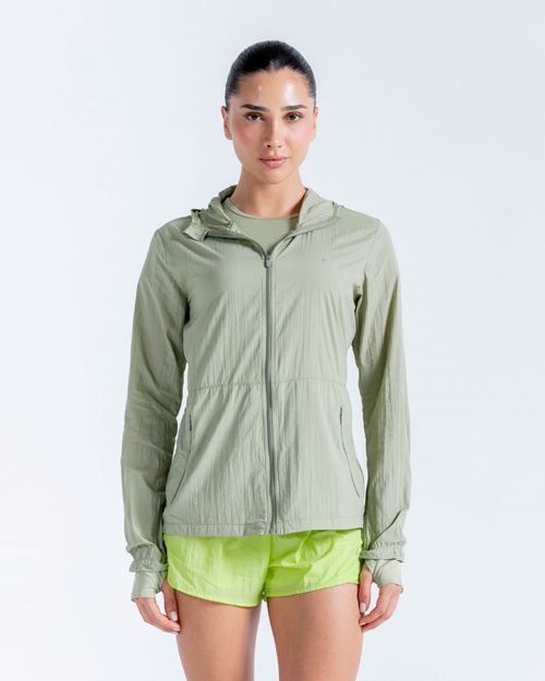 Chaqueta Brisa Rompeviento Ultra Liviana,  Color VERDE SALVIA Para Mujer