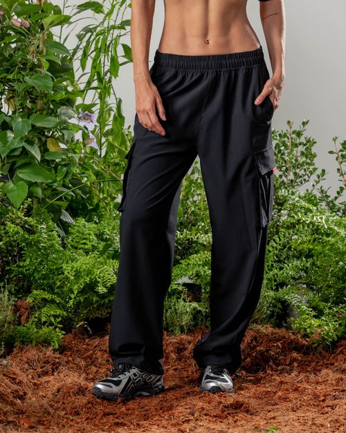Pantalón Cargo NEGRO Para Mujer